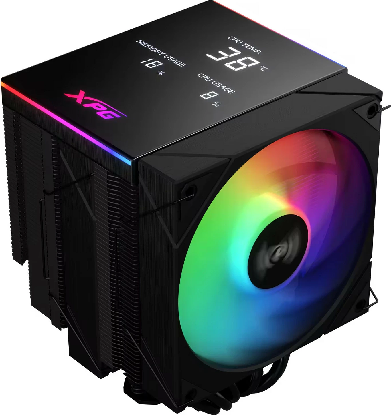 Ftohës CPU XPG MAESTRO PLUS 62DA, air cooler 120mm, ARGB, panel digjital, i zi