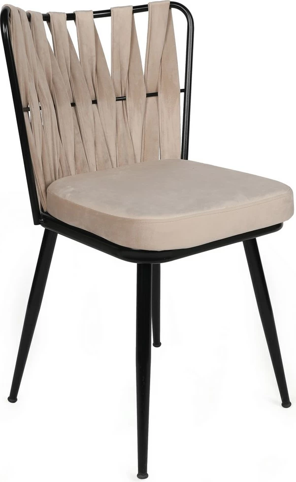 Set karrigesh (4 copë) Hanah Home, Kuşaklı-221 V4, krem dhe e zezë
