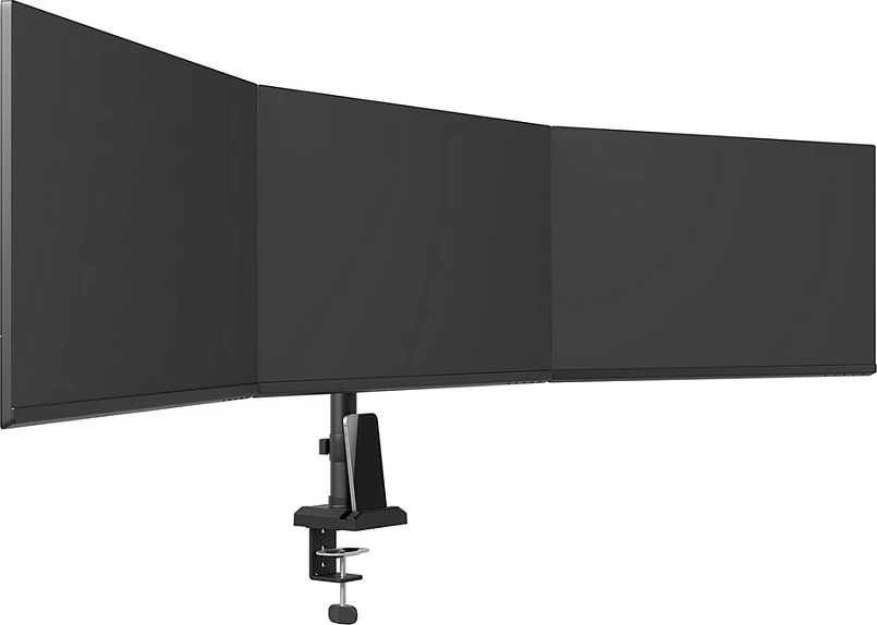 Krah monitorësh Neomounts NERO DS60-600BL3, për 3 monitorë 10-27", VESA 75x75/100x100, e zezë