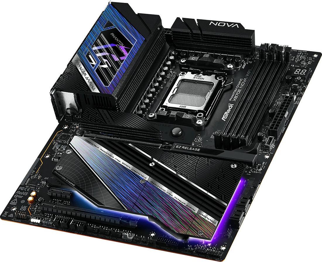 Pllakë amë ASRock MK X870E NOVA WIFI, AMD, Socket AM5, DDR5-SDRAM, 256 GB, E zezë