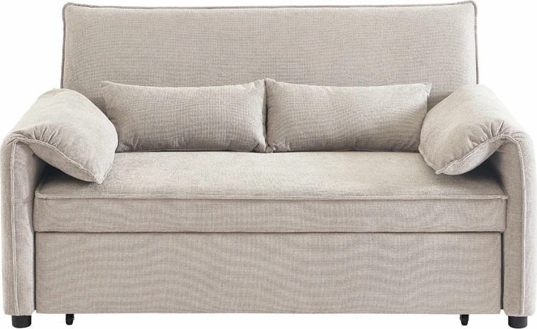 Sofa krevat Rubik, 3 vende, ngjyrë latte, 161x84x92