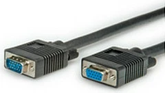 Kabllo VGA ROLINE HQ HD15 M në HD15 F, 20 m, i zi