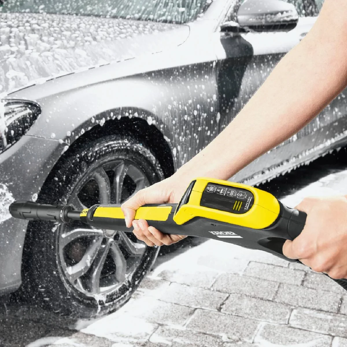 Pastrues me presion të lartë, Karcher, K 5 Power Control Home & Brush (1.324-709.0), 145 bar 500 l/h 2.1 kW, zorrë 10 m, e zezë, set Home & Brush 6