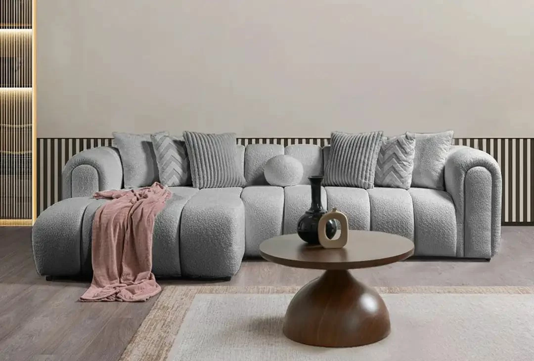 Këndare Atelier del Sofa, N-Line, kënd i majtë, ngjyrë gri