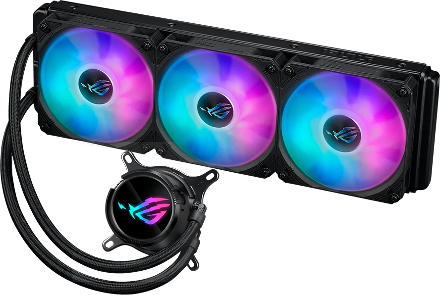 Ftohës lëngshëm AIO për CPU ASUS ROG Strix LC III 360 ARGB, 360mm, 3x120mm ARGB, i zi