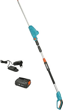 Gërshërë gardhi me bateri GARDENA THS 42/18V P4A, teh 42 cm, 18V 2.5Ah, set me bateri dhe karikues, zi/kaltër/portokalli