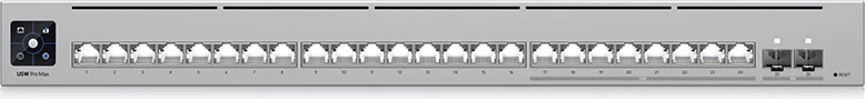Switch Ubiquiti Pro Max 24, 24 porta, Layer 3, Etherlighting, 2.5 GbE, 10G SFP+, Gri
