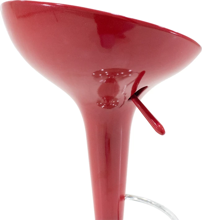 Karrige për bar Felice, e rregullueshme në lartësi, e kuqe-bazë kromi, 40x43x84cm