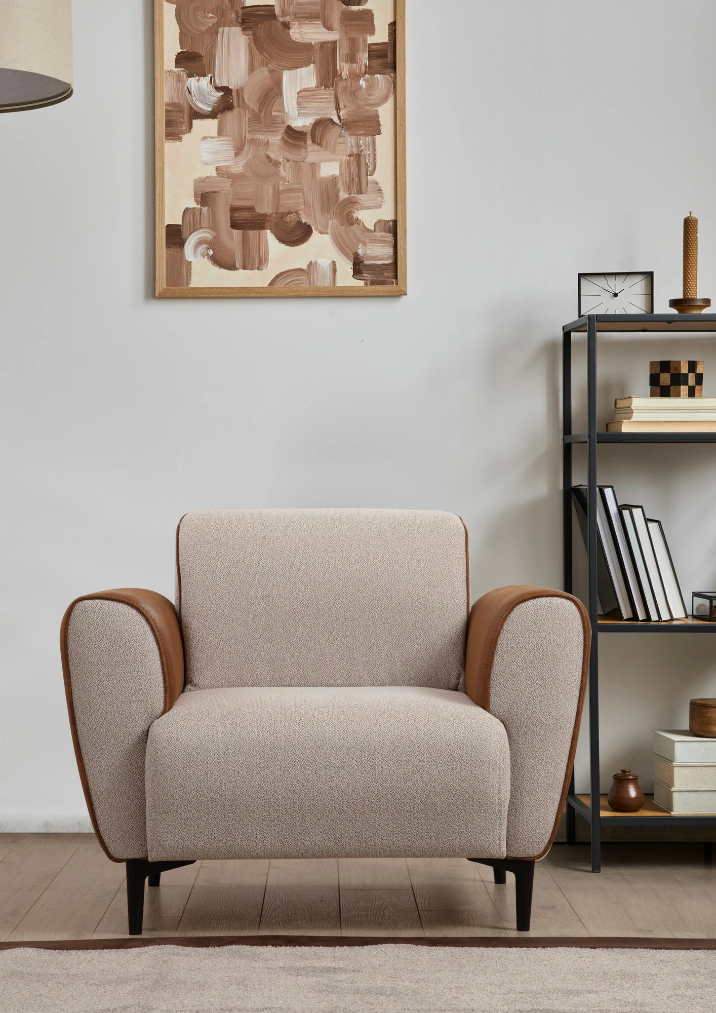Karrige një vendëshe Atelier del Sofa, bezhë-kanelë
