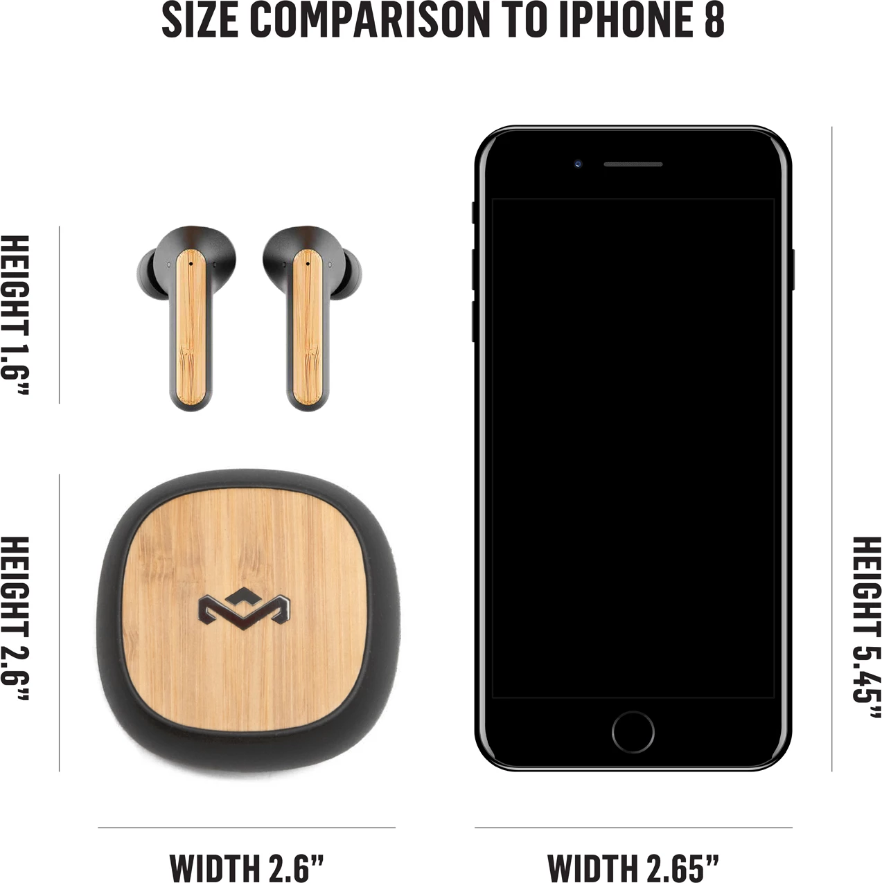 Kufje House of Marley Redemption ANC, True Wireless Bluetooth, 20h me kuti karikimi, USB-C, të zeza