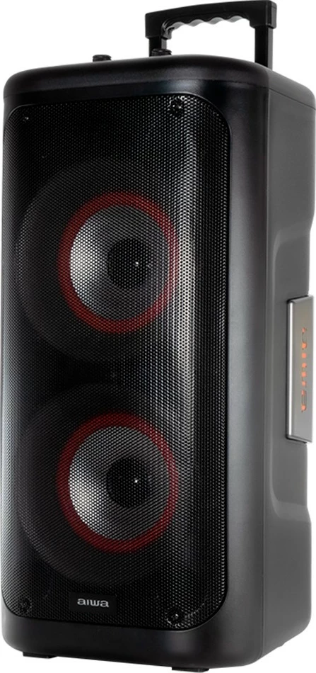 Altoparlant portativ AIWA KBTUS-450 me Bluetooth, 40W, i zi, me mikrofon dhe ndriçim LED