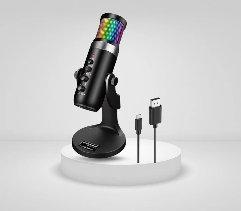 Mikrofon USB me RGB për Streaming dhe Podcast – Jmary MC-PW9