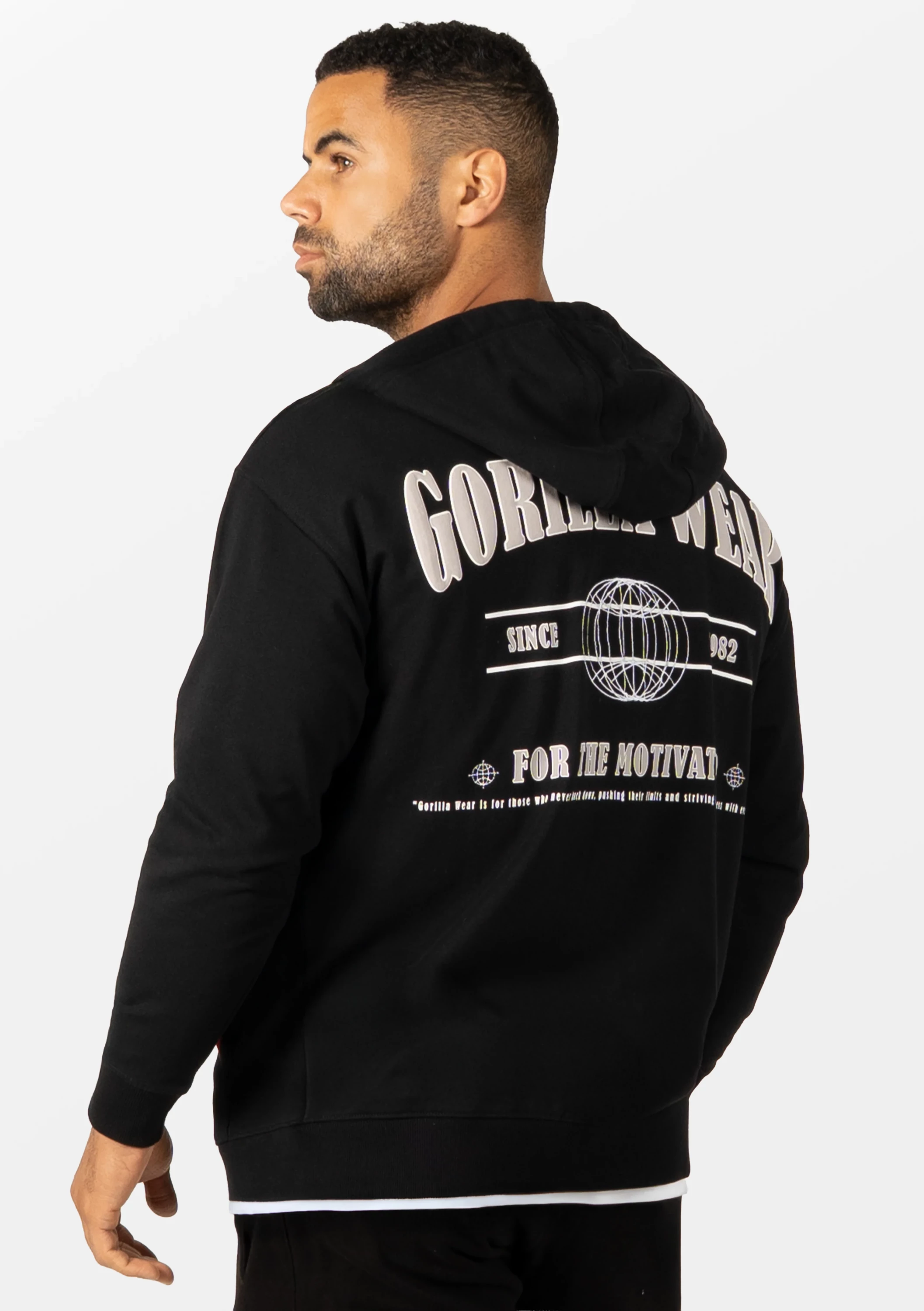 Scofield Zipped Hoodie - Black