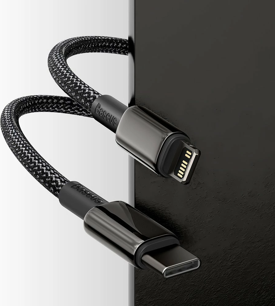 Kabllo Baseus CATLWJ-A01 USB-C në Lightning, 2m, 20W, e zezë
