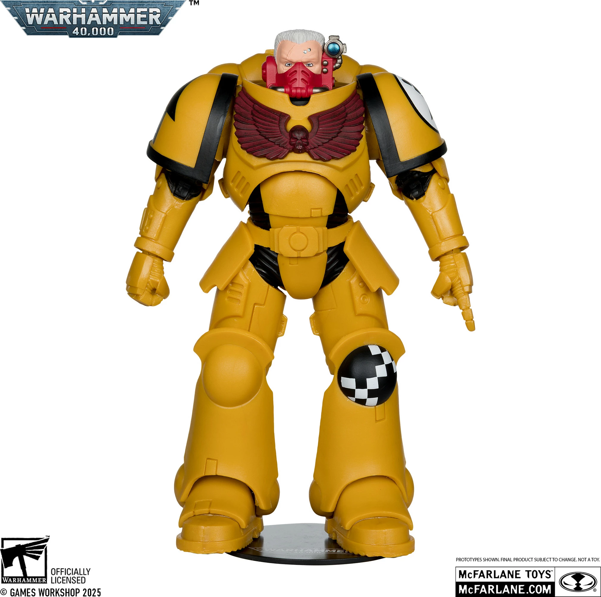 Figurinë aksioni McFarlane Warhammer 40,000 Intercessor Sergeant, 7 inç, e verdhë