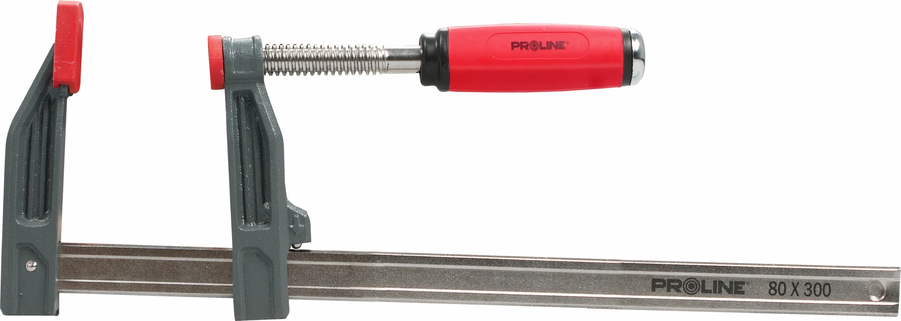 Shtrëngues F për dru PROLINE 11583 2000x120mm, kuqe/zezë