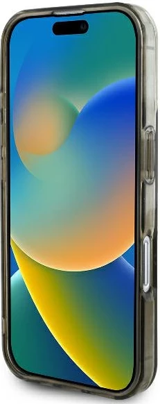 Mbështjellës Guess IML 4G Background MagSafe për iPhone 16, Kafe