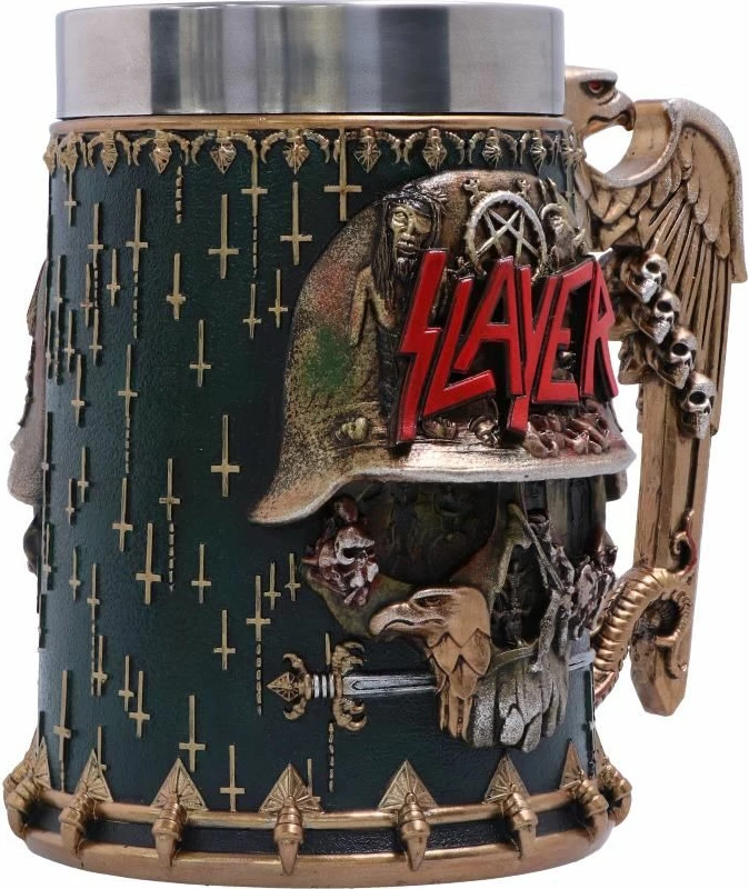 Krigllë NEMESIS NOW Slayer Skull Mug me insert inox, e punuar me rezinë, e pikturuar me dorë