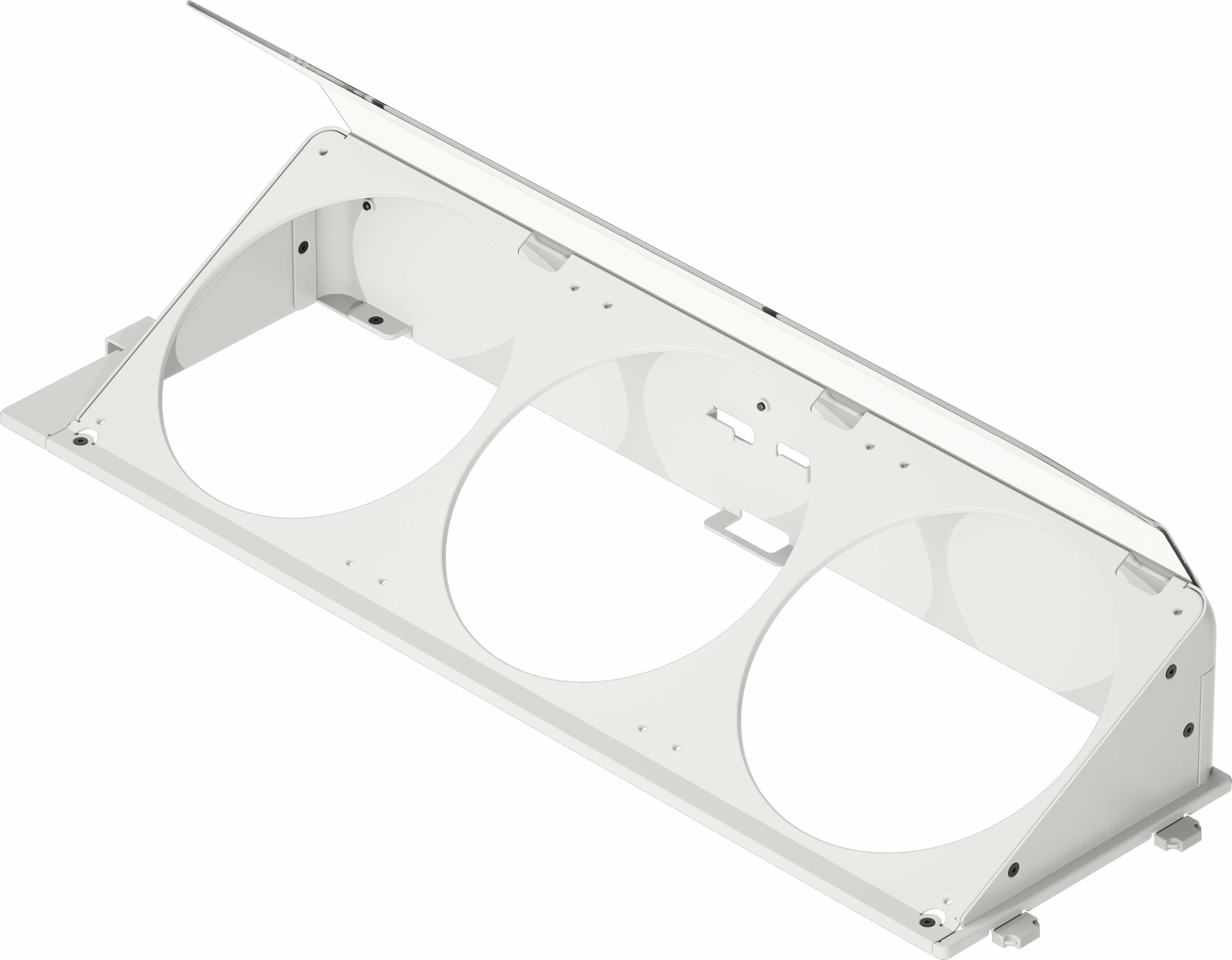 Mbajtëse ventilatori Havn HS 420 Angled Bottom, 3x140 mm, e bardhë