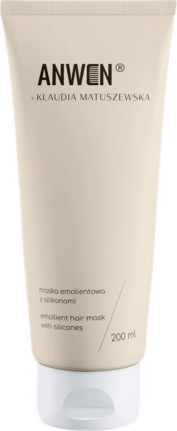 Maskë për flokë për femra Anwen x Klaudia Matuszewska Emollient me silikona, 200ml
