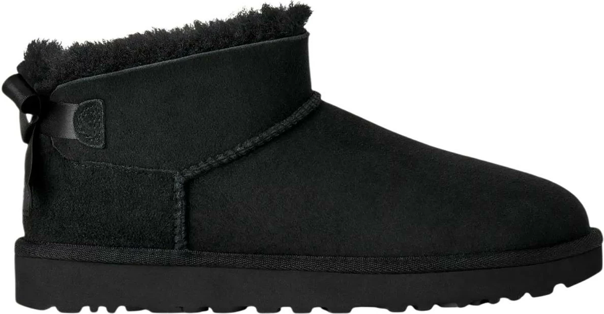Çizme për femra UGG Ultra Mini Bailey Bow 1185491, të zeza
