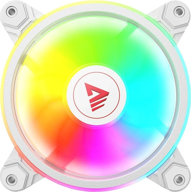 Ventilatorë ARGB SAVIO FAN-01, 4 copë me kontrollues dhe telekomandë, Bardhë