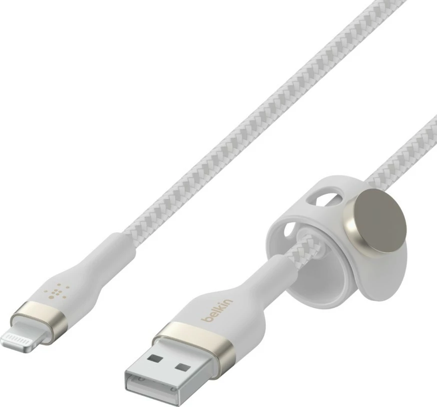Kabllo Belkin CAA010BT2MWH, 2 m, USB A, USB C/Lightning, Bardhë