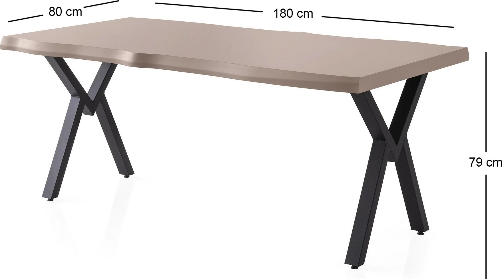 Tavolinë ngrënieje Skye Decor, ngjyrë mocha e çelët, Gala - 3021