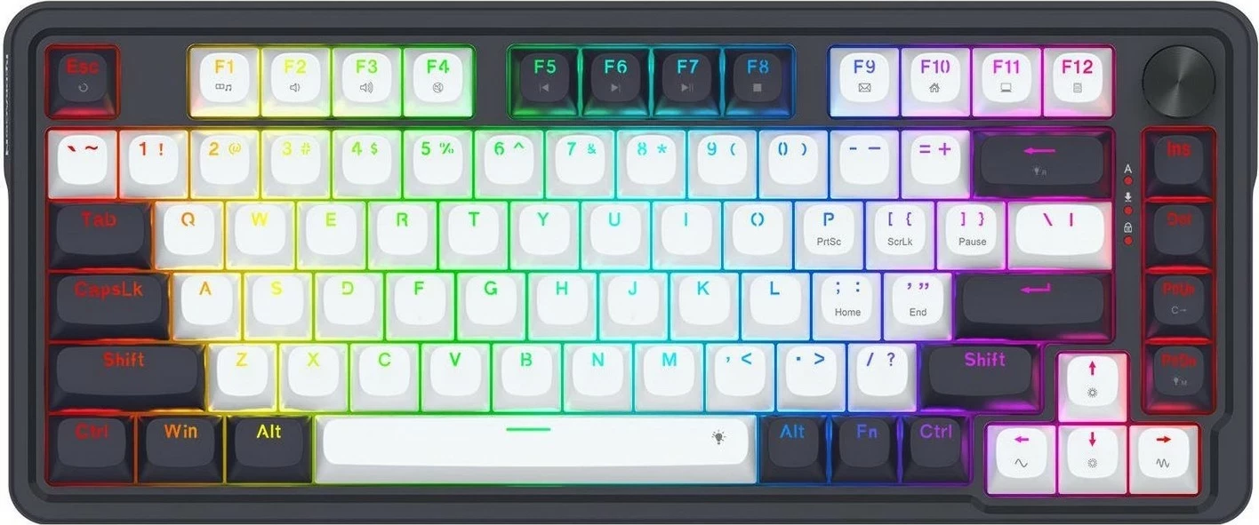 Tastierë mekanike Redragon Ucal Max K673WB-RGB-M, 75%, RGB, wireless, e bardhë