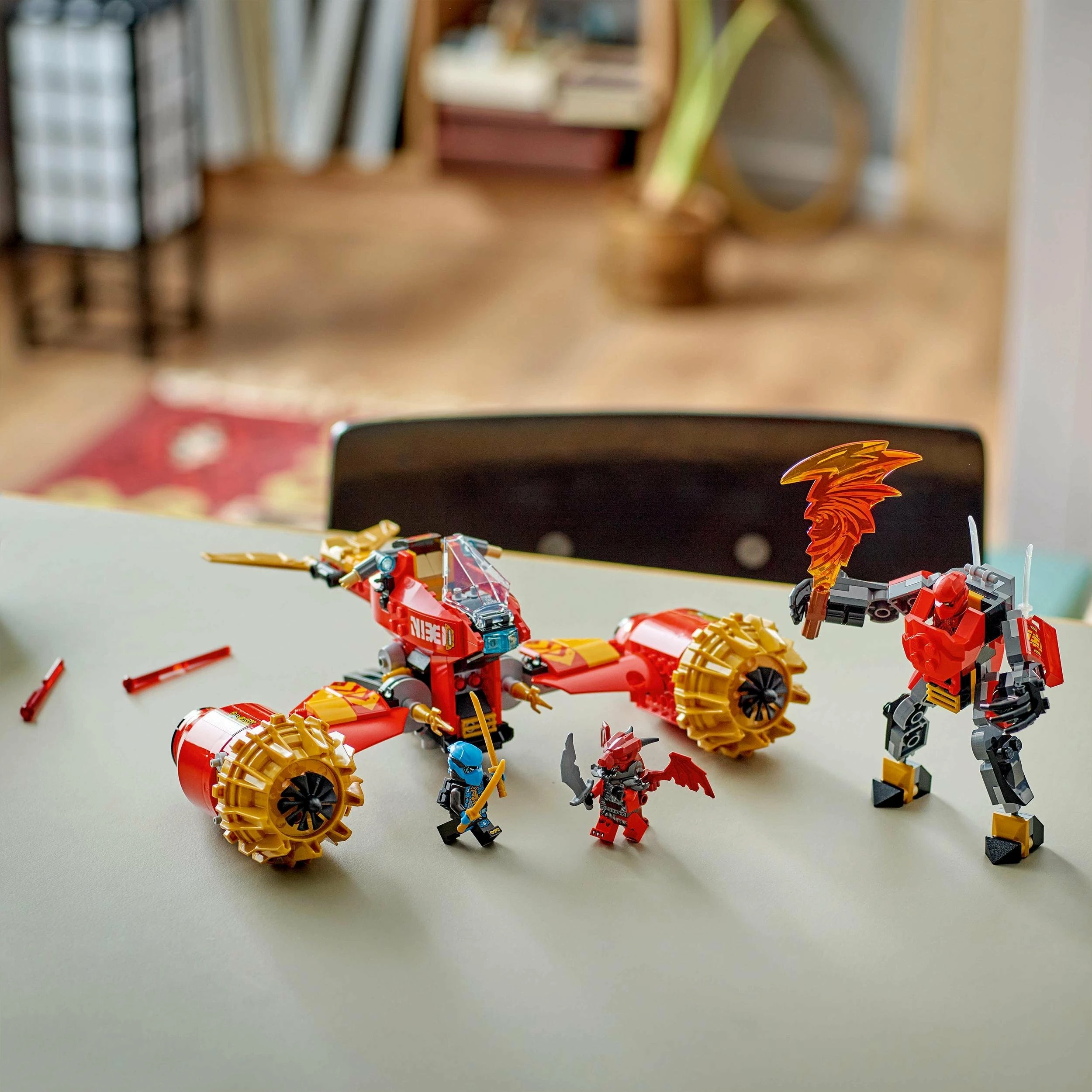 Set LEGO NINJAGO Storm Rider-Mech Kai 71830, 333 copë, 7+