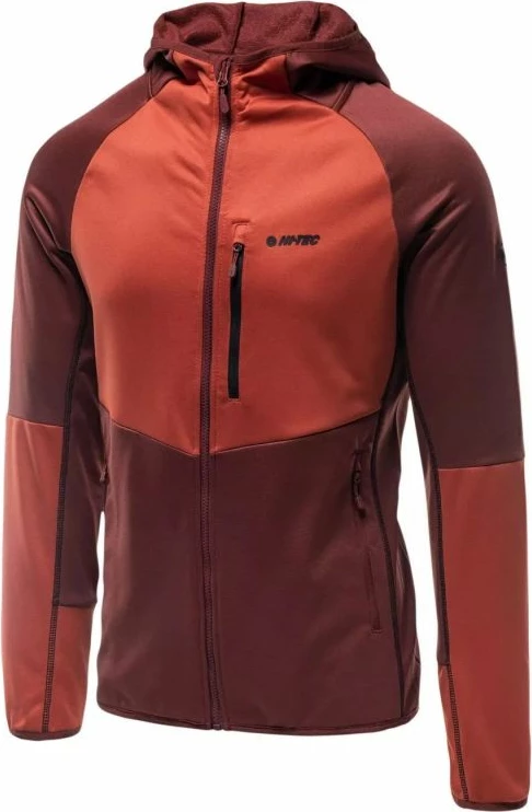 Duks me kapuç Hi-Tec për meshkuj, i zi me të kuqe