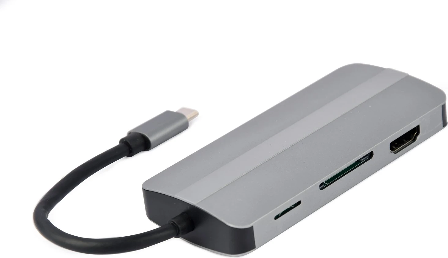 Shpërndarës  USB-C me shumë porte, Gembird A-CM-COMBO8-02, argjend