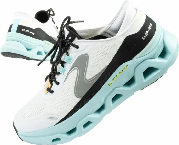 Atlete për meshkuj Skechers, të bardha e blu [Madhësia: 45.5]