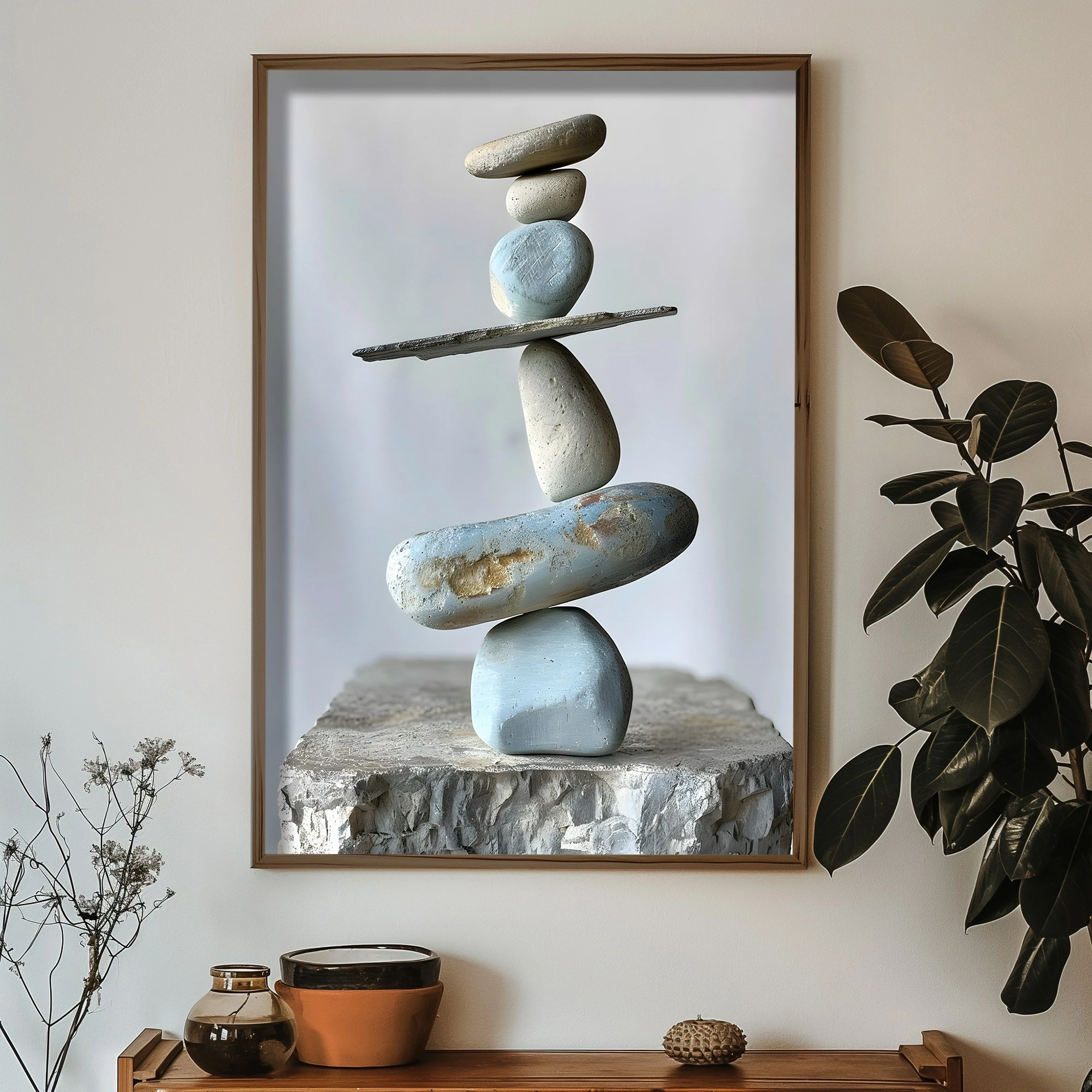 Pikturë dekorative me kornizë MDF, shumëngjyrëshe, Wallity, HUM086, 50x70x3.5cm