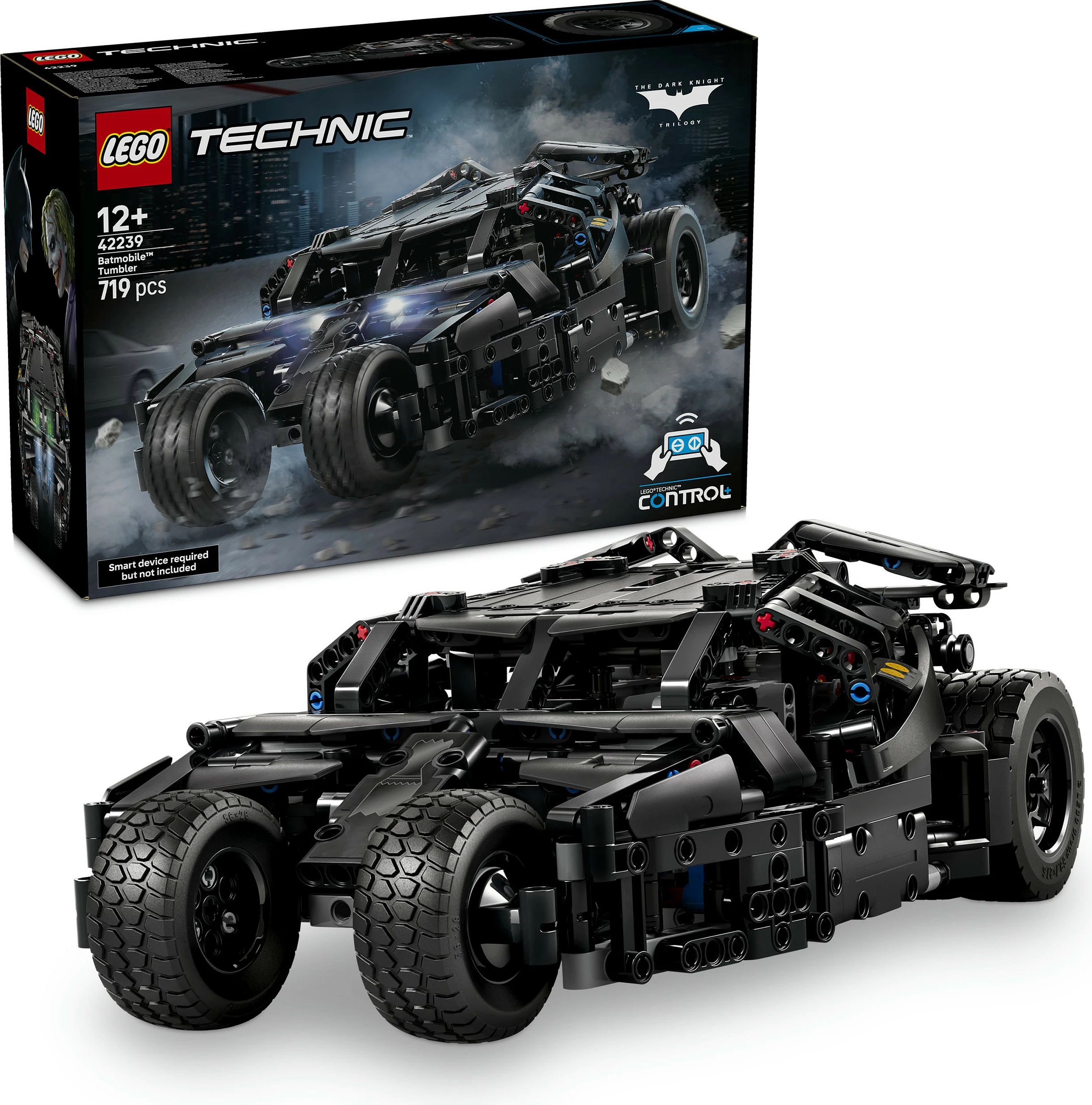 Set ndërtimi LEGO Technic 42239 Batmobile Tumbler, 719 pjesë, Control+, multicolor