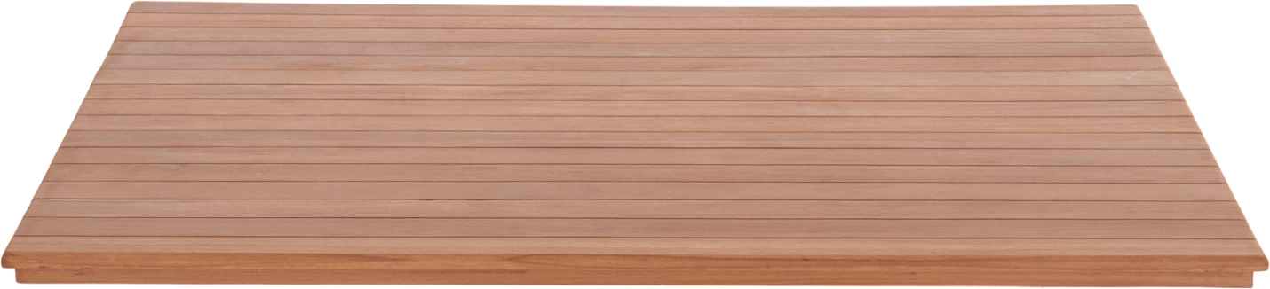 Sipërfaqe tavoline drejtkëndëshe, dru tik natyral, 120x80x4cm