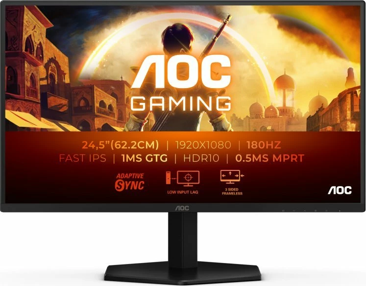 Monitor gaming AOC 25G42E 24.5\" Full HD 180Hz IPS 0.5ms HDR10 Adaptive-Sync i zi