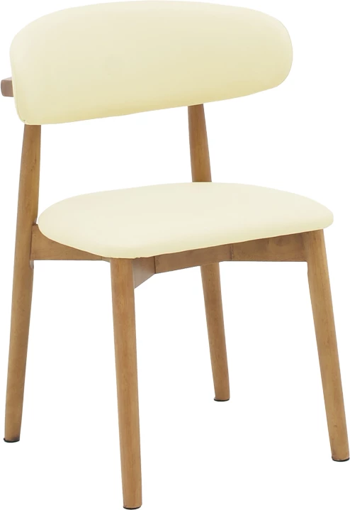 Karrige prej druri gome dhe pu, ngjyrë arre dhe bezhë, 46x58x79cm