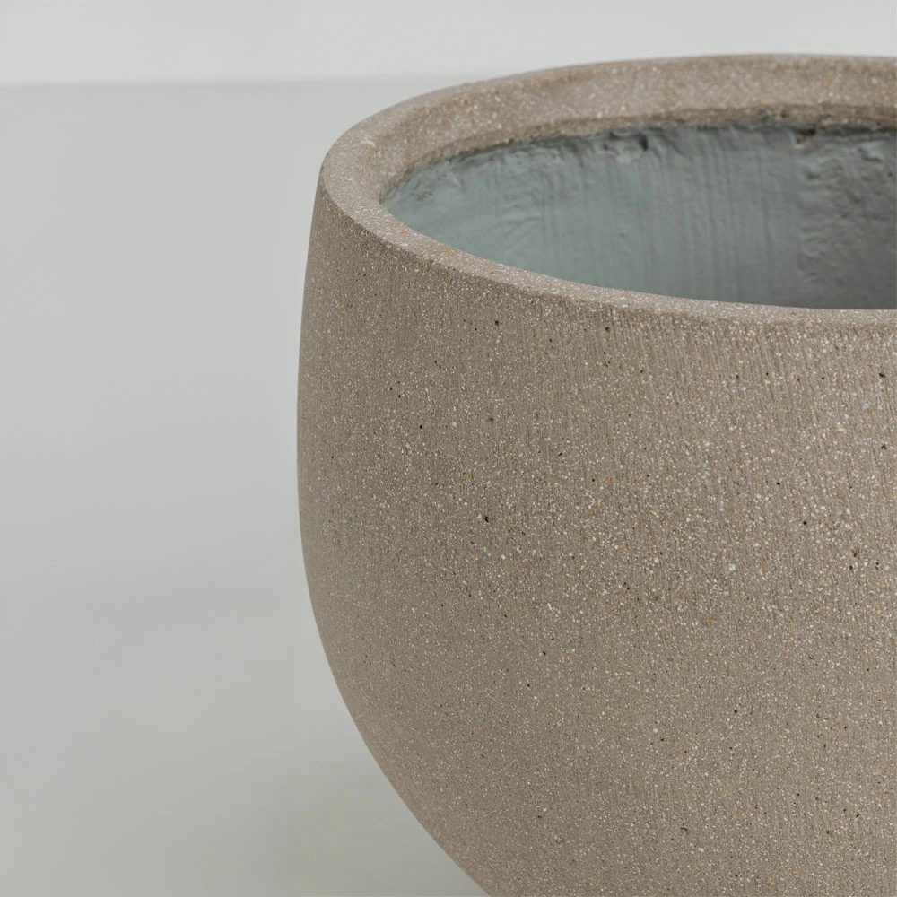 Set vazo betoni SCILLA, 2 copë, ngjyrë kafe e çelët, 40x40x34cm