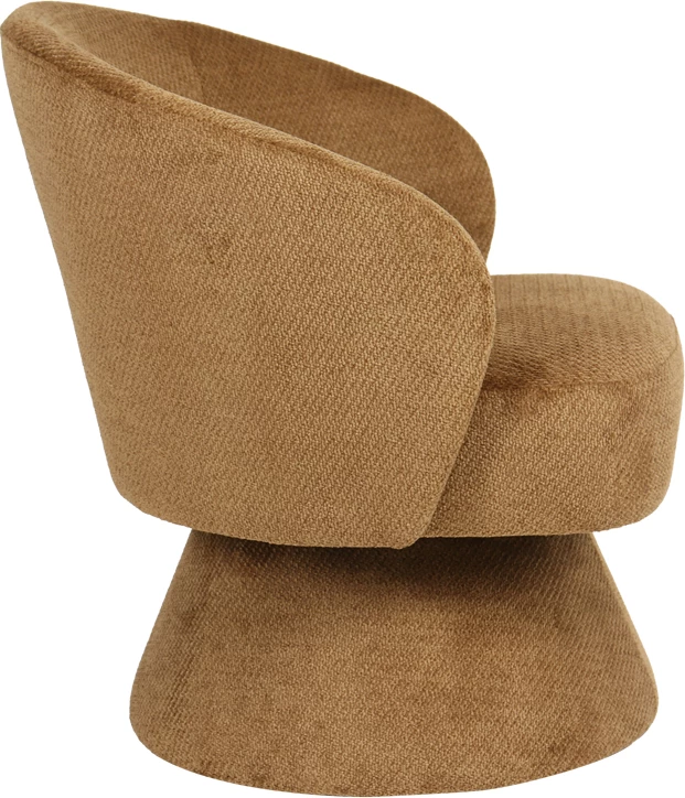 Karrige me rrotullim Cioura, stof kafe, 70x68x75cm