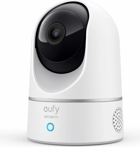 Kamerë e brendshme sigurie Anker Eufy Security T8410322, 2K, 360° pan / 90° tilt, Wi‑Fi 2.4GHz, audio dy‑drejtimëshe, bardhë/zezë