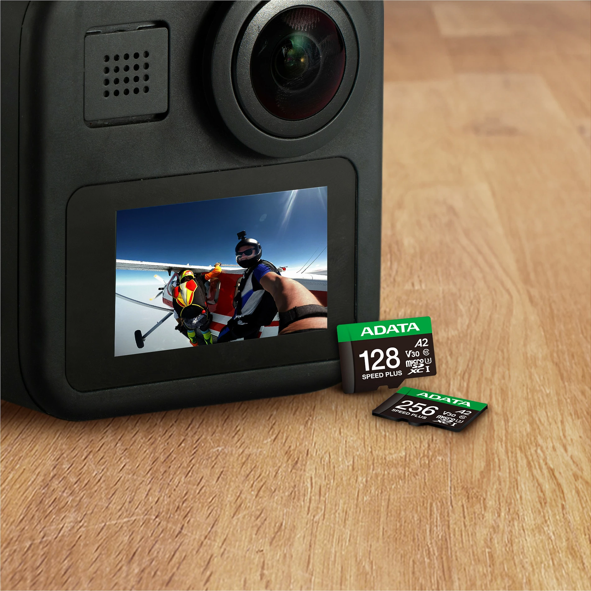 Kartelë memorie ADATA Speed Plus microSDXC 512GB, UHS-I U3 V30 A2, me adapter SD, e zezë/jeshile/bardhë