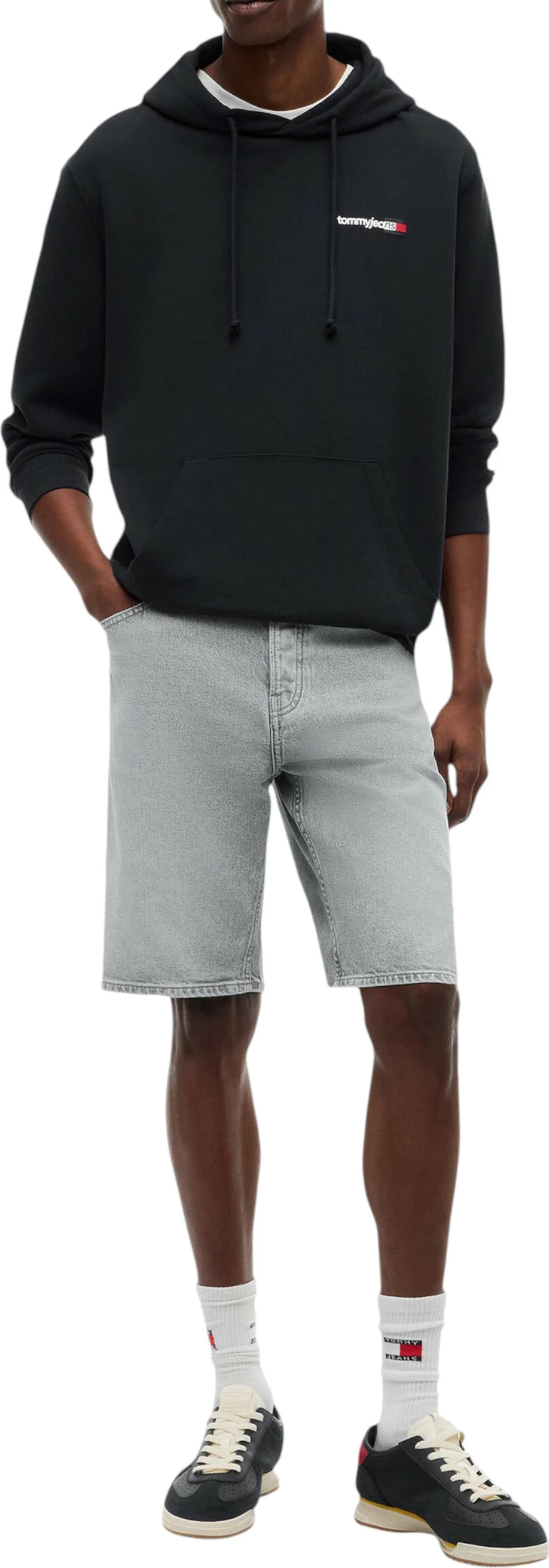 Duks me kapuç për meshkuj Tommy Hilfiger Jeans DM0DM23393, i zi [Madhësia: M]