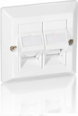 Panel universal EQUIP faceplate 80x80mm, 2 porta, i bardhë