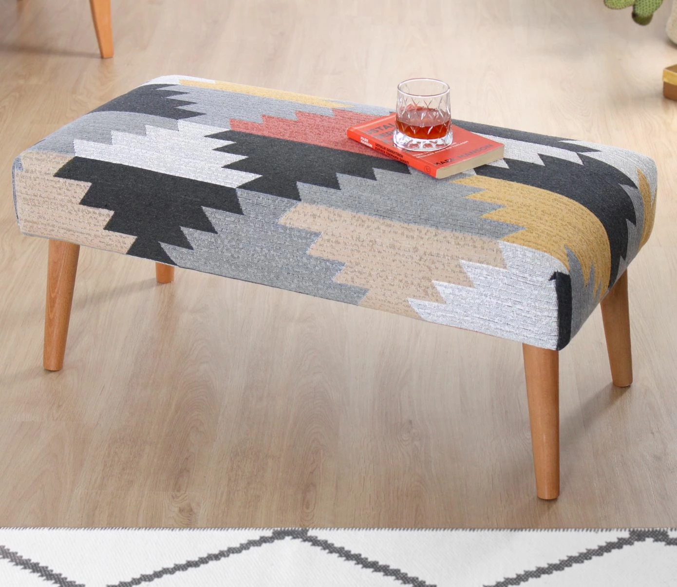 Bankë Atelier del Sofa, Beshir v2, shumëngjyrëshe, 91x42x46 cm