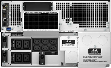 UPS APC Smart-UPS On-Line SRT10KRMXLI, 10kVA/10kW, Rackmount 6U, 10 dalje IEC (6x C13 + 4x C19), me kartë rrjeti, e zezë