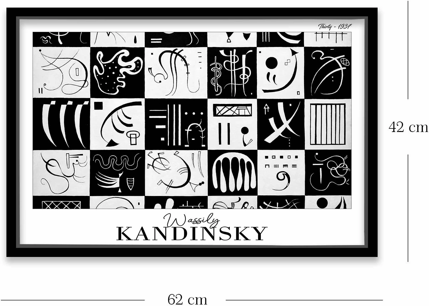 Pikturë dekorative me kornizë, Wallity, 4262SYHKANDINSKY-027