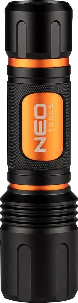 Llambë dore me bateri Neo 99-036 1500 lm LED CREE XHP50.2 6xAA, e zezë/portokalli