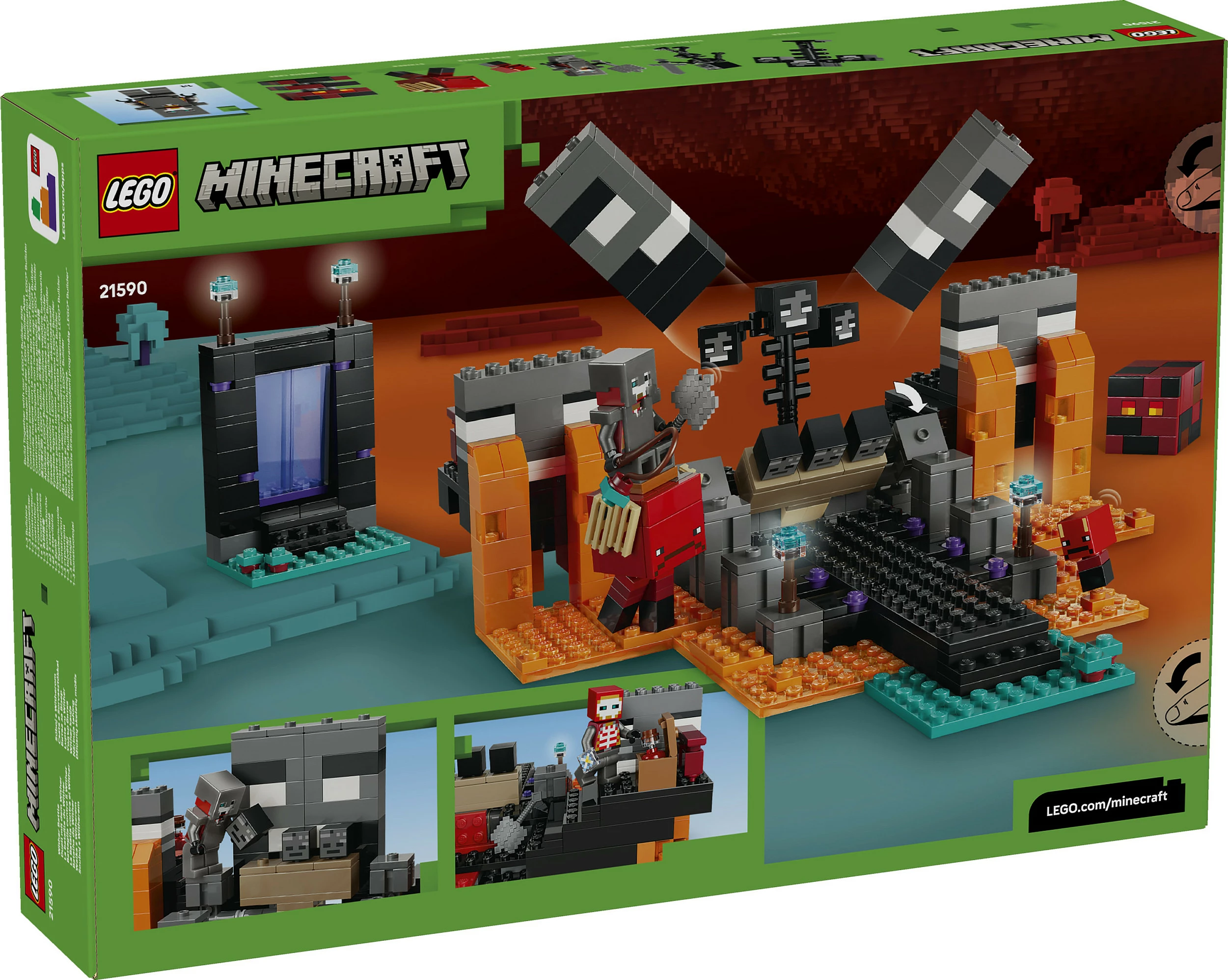 Set ndërtimi LEGO Minecraft Wither Battle 21590, 494 copë, 7 figura, shumëngjyrësh
