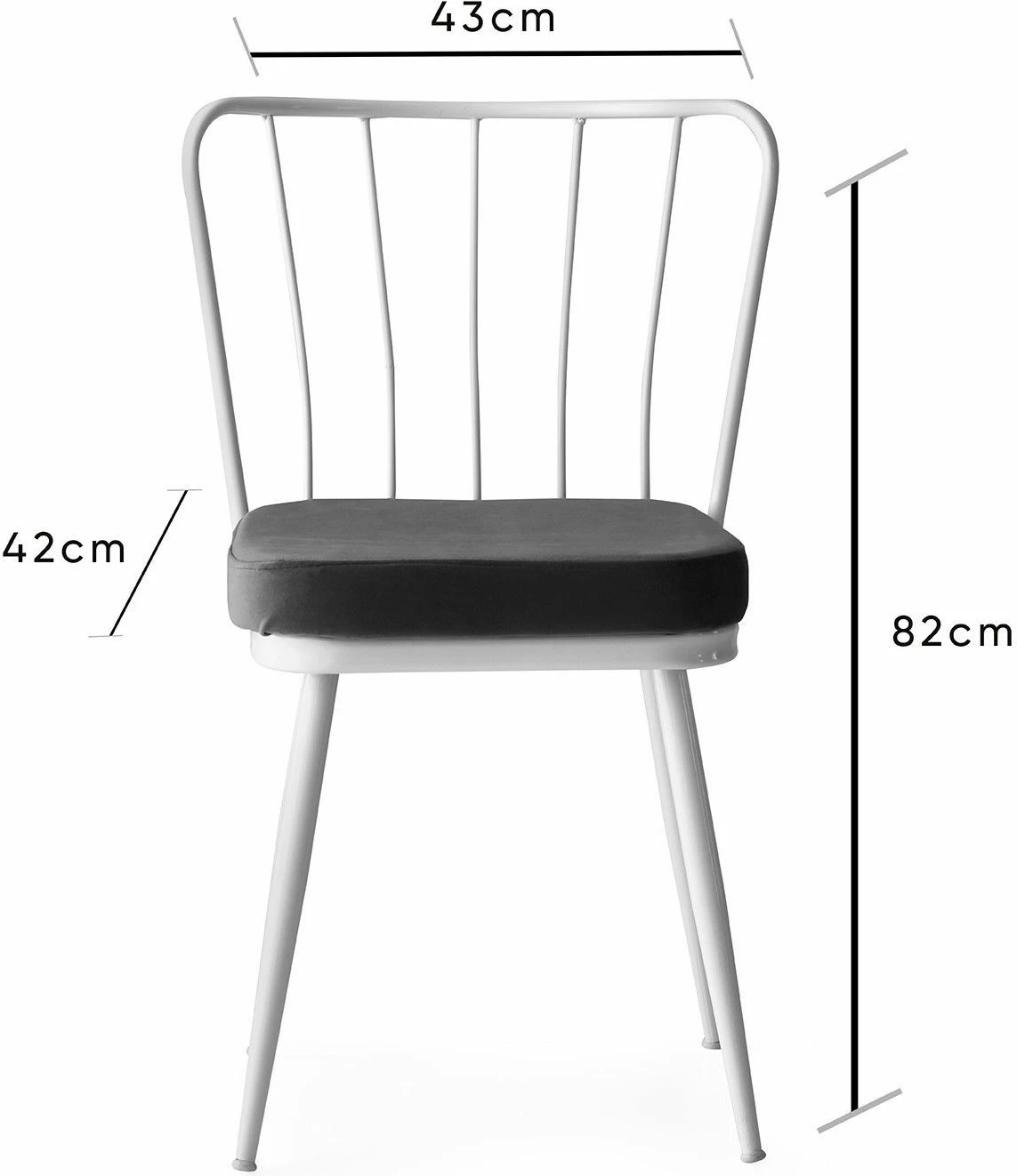 Set karrigash (2 copë), Hanah Home, Yıldız - 962 V2, e bardhë